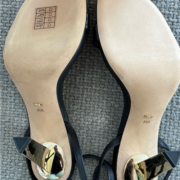 Michael Kors Halle Gold Heel Sandals 9 – Real Leather, Not Outlet, New in Box - Picture 10 of 13